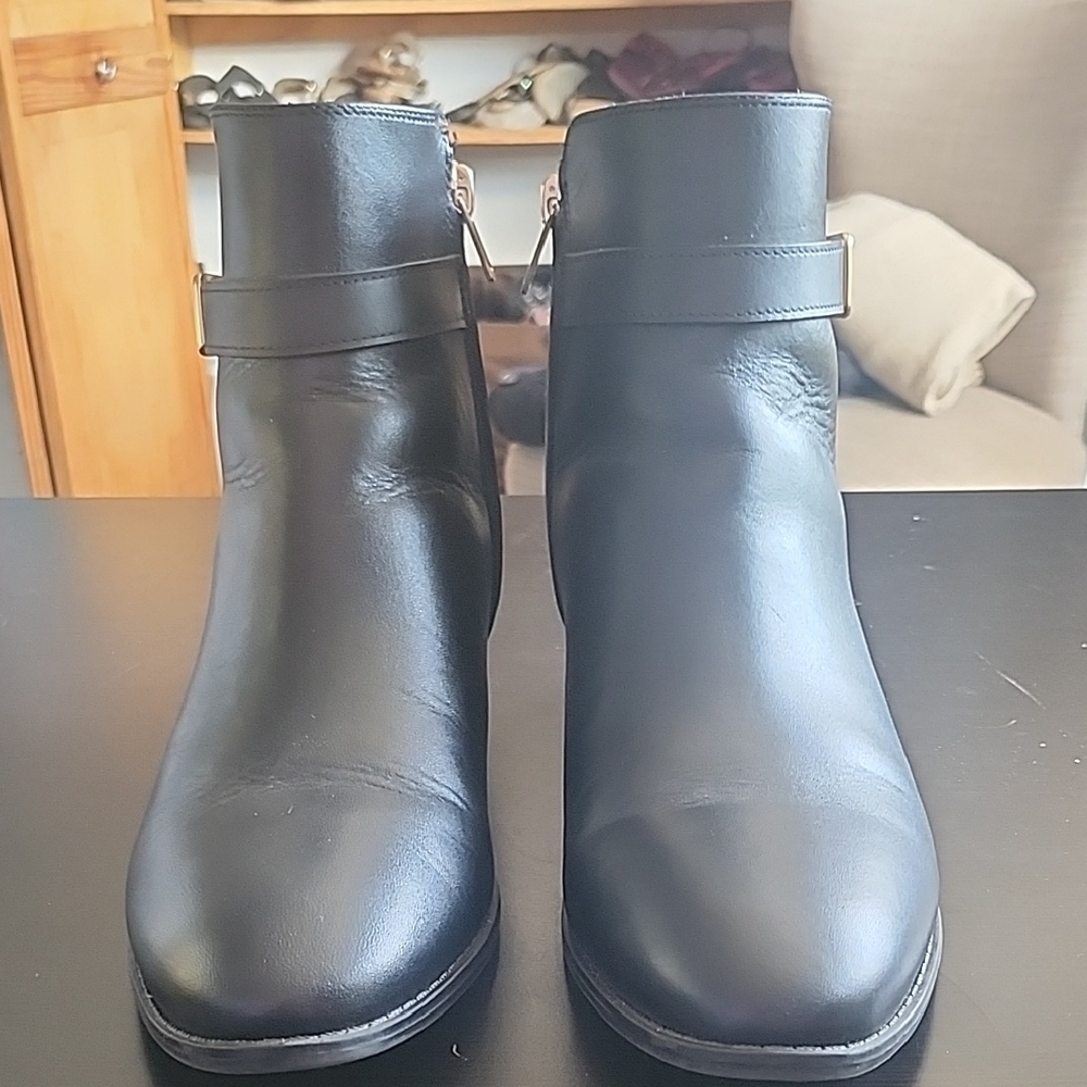Coach Black Leather Ankle Booties - Picture 3 of 4